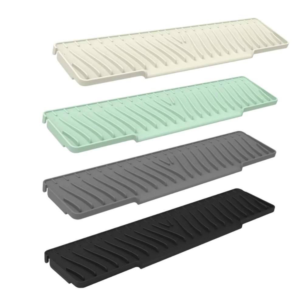 Silicone Tap Washer - Neue Silikon-Abtropfmatte Rutschfest 45cm Verlängerte Spülbeckenschutzmatte