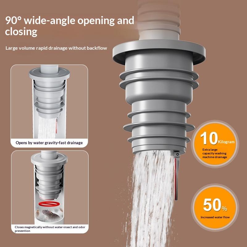 Drain Pipe Clip - Badezimmer-Abflussdichtungsring, geruchshemmend, auslaufsicher, für Küchenspüle, Abflussrohrstopfen,